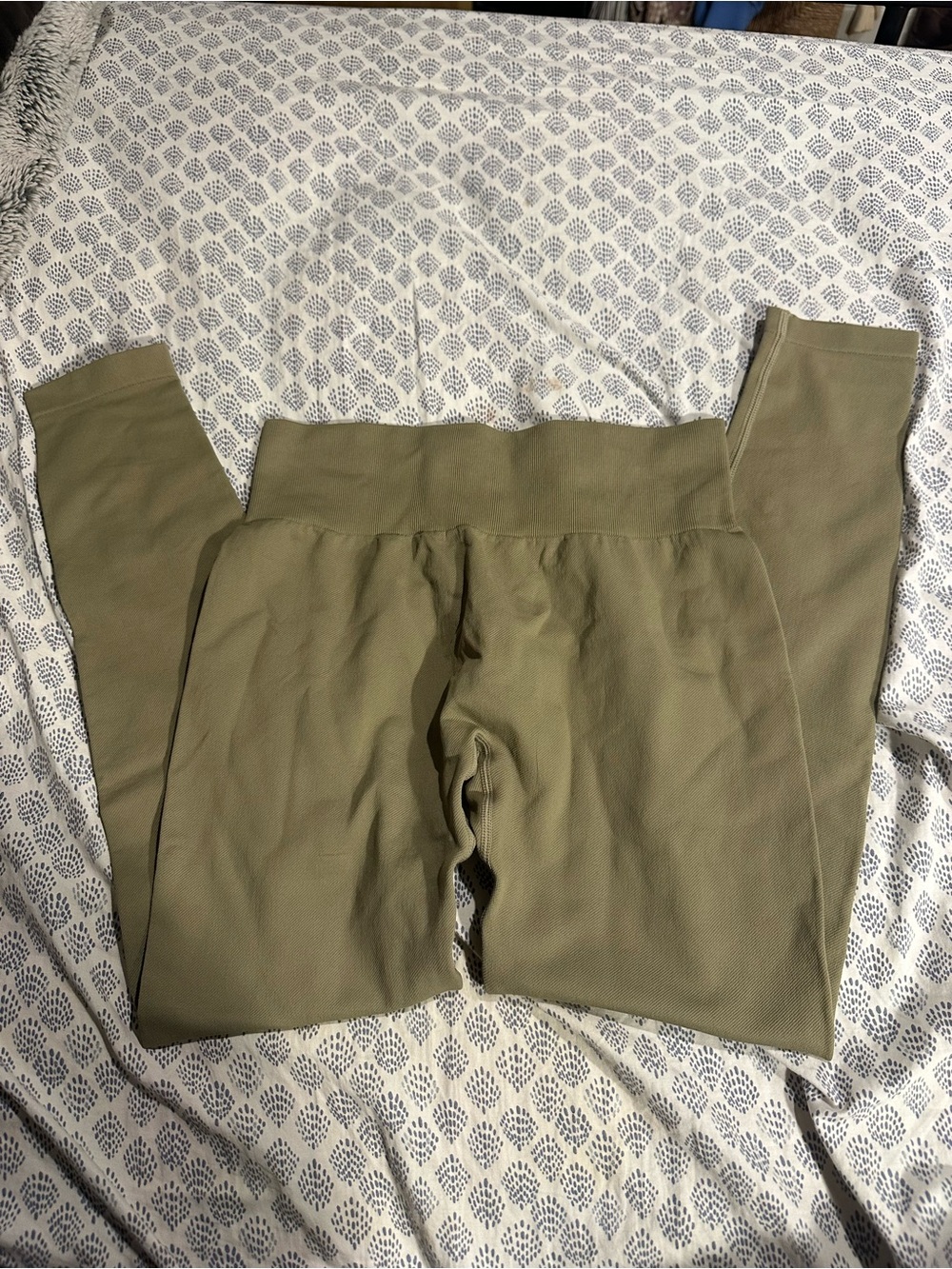 High-Waist Olive Green Leggings for Women
